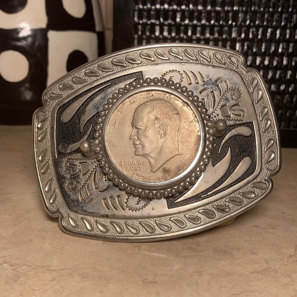 Silver Dollar belt buckle